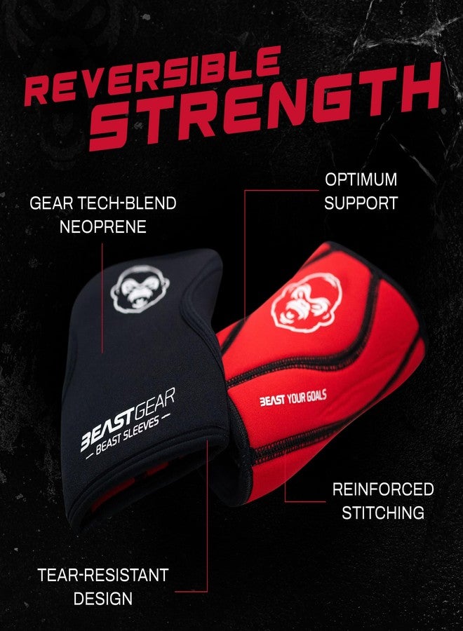 Beast Gear Knee Sleeves, 5mm Neoprene Knee Compression Sleeve, Knee Sleeves Weightlifting Men, Squats Gym Powerlifting Crossfit & Running, for Men Women 1 Pair(Large) - Image 5