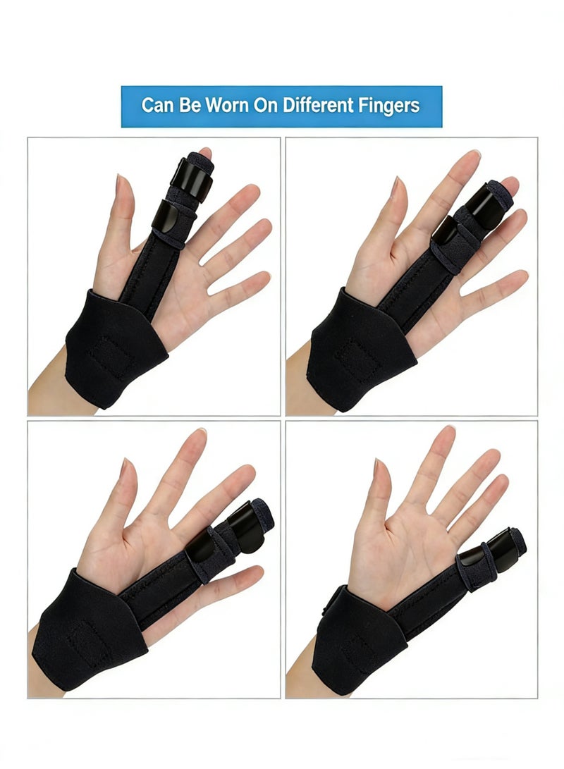 جبيرة الإصبع، جبيرة تمديد الإصبع قابلة للتعديل لإصبع المطرقة، تثبيت مفصل الإصبع، كسور الإصبع، وتسكين الألم، مقاس واحد، يناسب جميع الأصابع - Image 3
