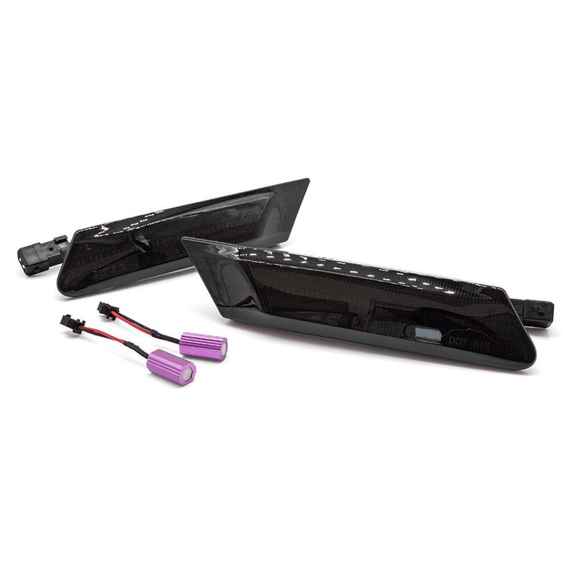 Mingrui test 2Pcs LED Dynamic Sequential Blink Side Marker Lamp Light Kit for Porsche Carrera 2005-2013 for Boxster 987 2005-2012 Cayman 2006-2012 Smoked Lens Amber LED Front Turn Signal Side Marker Lights - Image 5