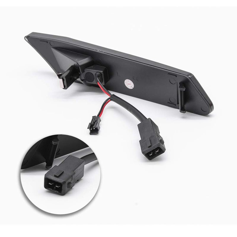 Mingrui test 2Pcs LED Dynamic Sequential Blink Side Marker Lamp Light Kit for Porsche Carrera 2005-2013 for Boxster 987 2005-2012 Cayman 2006-2012 Smoked Lens Amber LED Front Turn Signal Side Marker Lights - Image 3