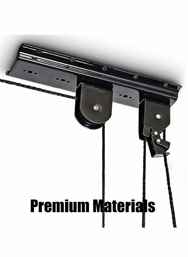 Heavy Duty Bicycle Hoist for Garage Storage, Ceiling Mounted Bike Lift with 30kg Capacity, Durable Steel Pulley Rack for Mountain and Road Bikes - Image 2