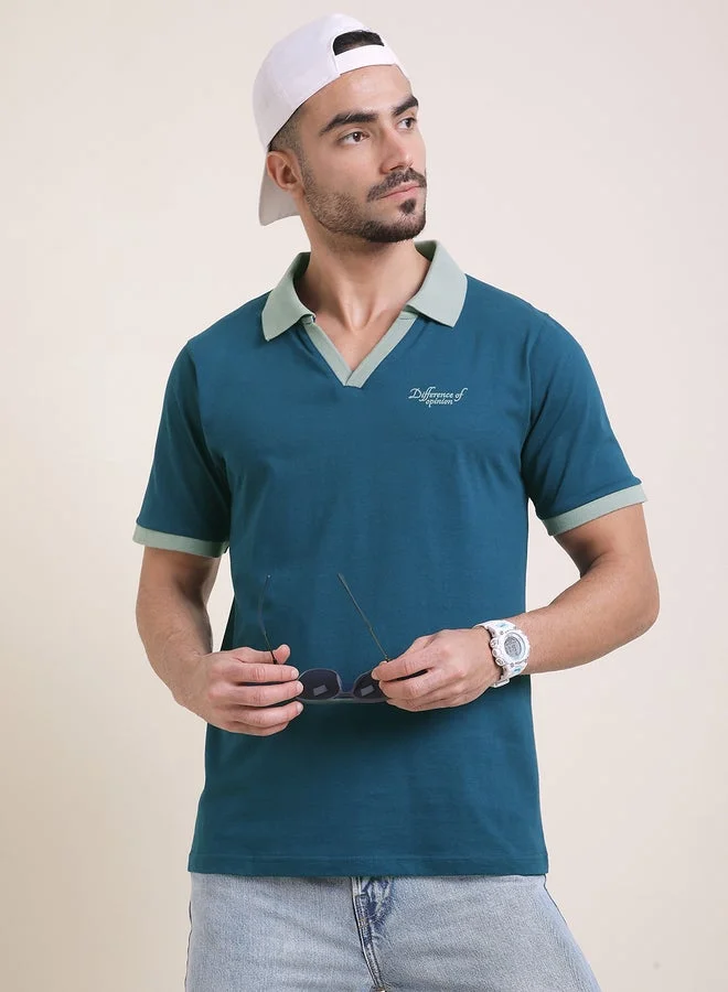 Difference of Opinion Men Relaxed Fit Printed Polo