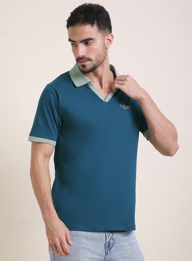 Difference of Opinion Men Relaxed Fit Printed Polo - Image 3