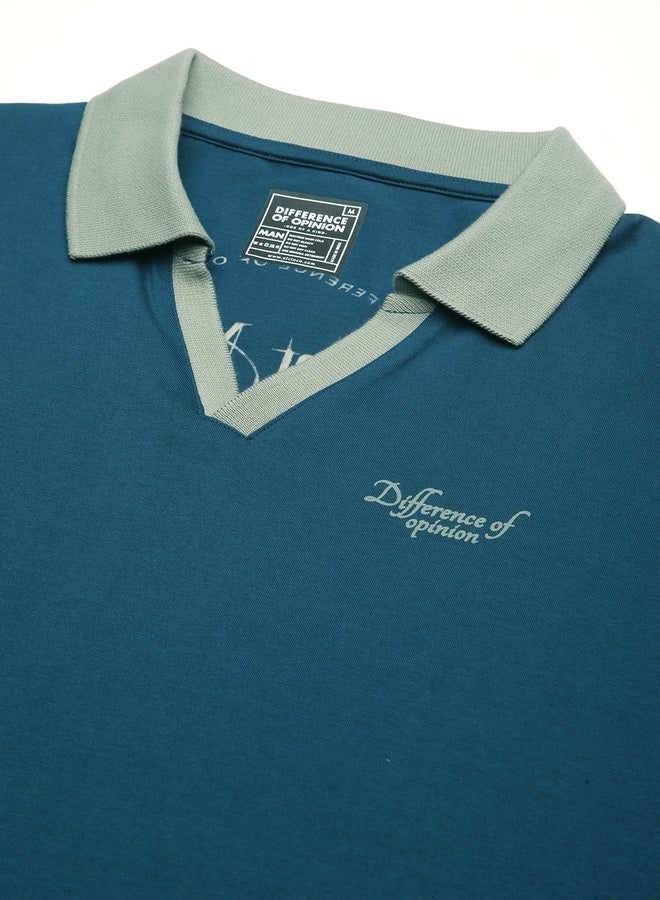 Difference of Opinion Men Relaxed Fit Printed Polo - Image 2
