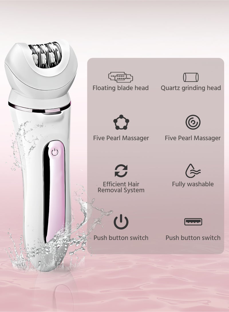 5-in-1 Facial Hair Remover,With 4 Replaceable Heads,Women Facial Hair Remover,Multi-functional Hair Removal - Image 2