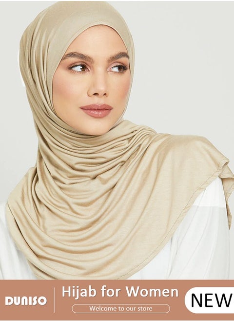 Women's Hijab, Stylish and Comfortable Hijab Scarfs, Stretchy, Very Comfy & Good for Everyday Use, High Quality Polyester Satin Silk Hijab Doesn't Need a Pin