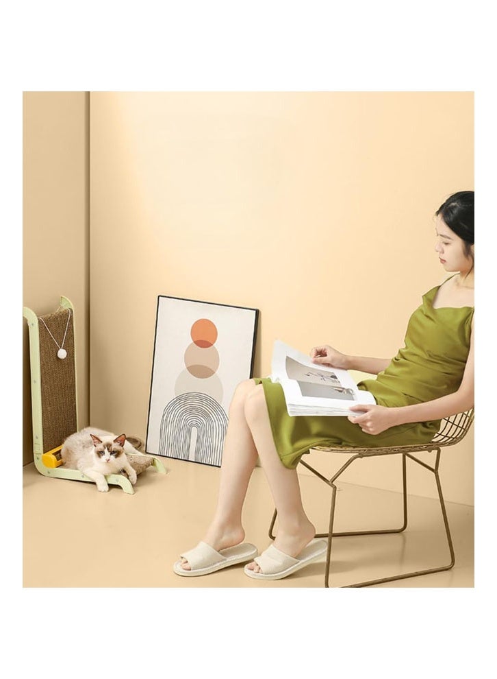 keke L-shaped Cat Scratching Board pet Claw Grinding Artifact large Cat Scratching Board Green Anti-Scratch Cat Toy - Image 5