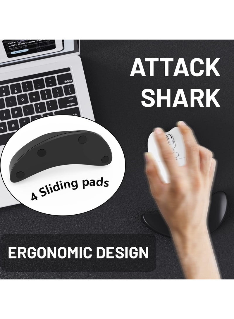 Chabeia For Left-Hand,Mouse Palm Pad, Tenosynovitis relief,Ergonomic Mouse Wrist Rest, Gliding Wrist Pad Moves Mouse Gamer Streamer Content Creator,Ergonomic Wrist Rest for Mouse,Sliding Palm Wrist Support Pad, Carpal Tunnel and Pain Relief, Desk Accessories for Office Work, Gaming, Coding,Black  - Image 5