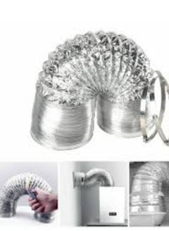 KNP KNP Aluminum Duct with Flexible Hose for Dryer 8 Inch is a Versatile and Durable Component Designed for Efficient Venting of Clothes Dryers.  - Image 3