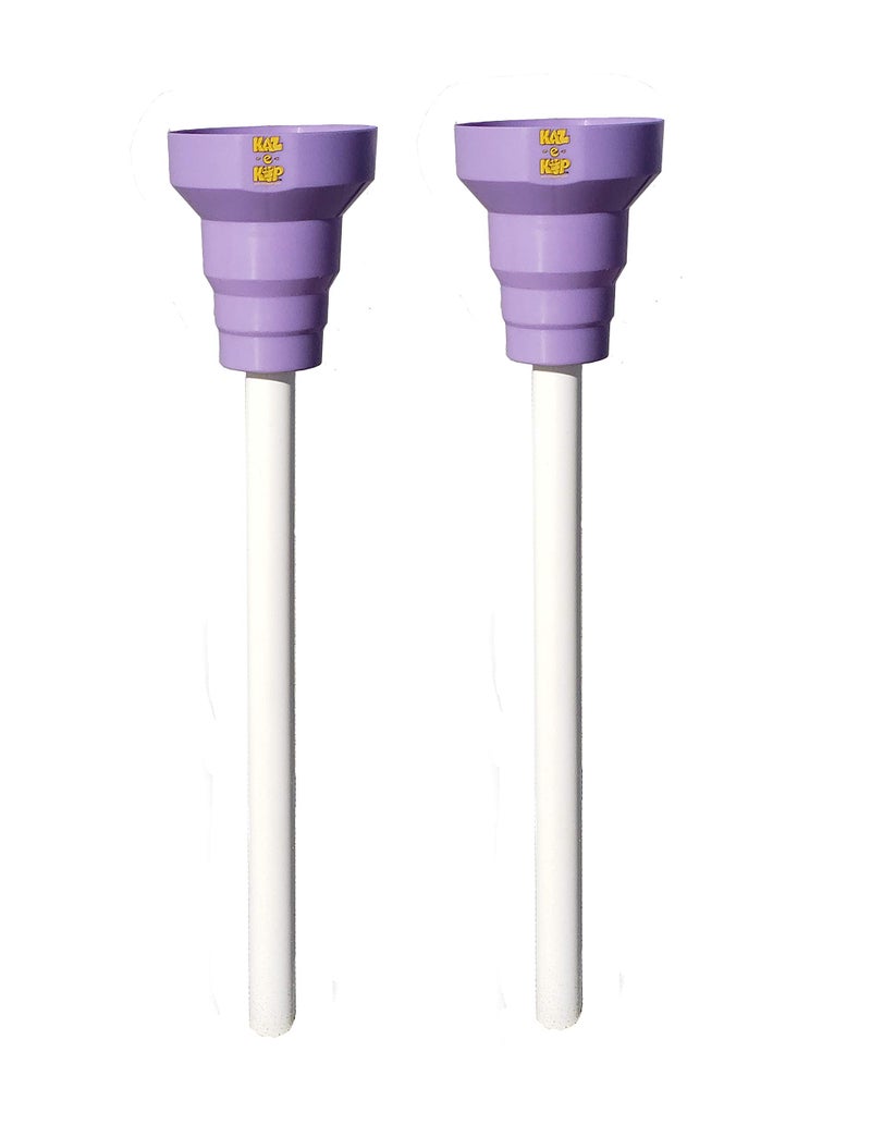 Kaz Beach Drink Cup Holder. Set of 2 Lavender Kups and 2-16" Beach Poles. The KAZeKUP Beach Cup Holder Works in Your car Too! Holds Drinks and Other Items Too. Sunglasses, Keys, Phone and More. - Image 1