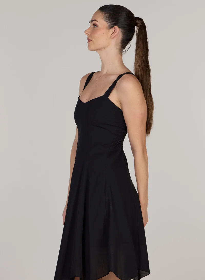 Just Nature black Eva fit & flare short dress for Women | Best Price UAE
