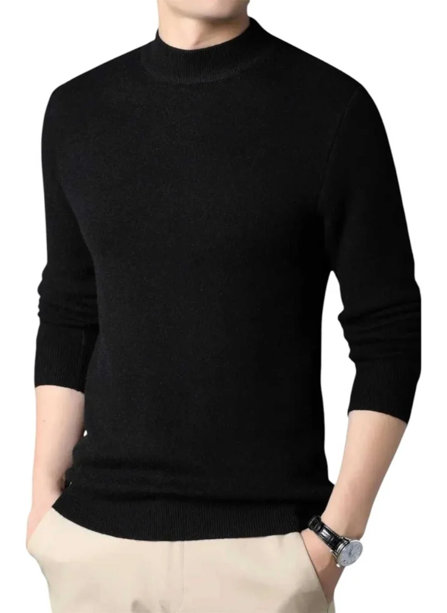 Tezzgelsin 3-Pack Men's Non-Pilling Half Turtleneck Knitwear Sweater Half Turtleneck Knitwear Sweater