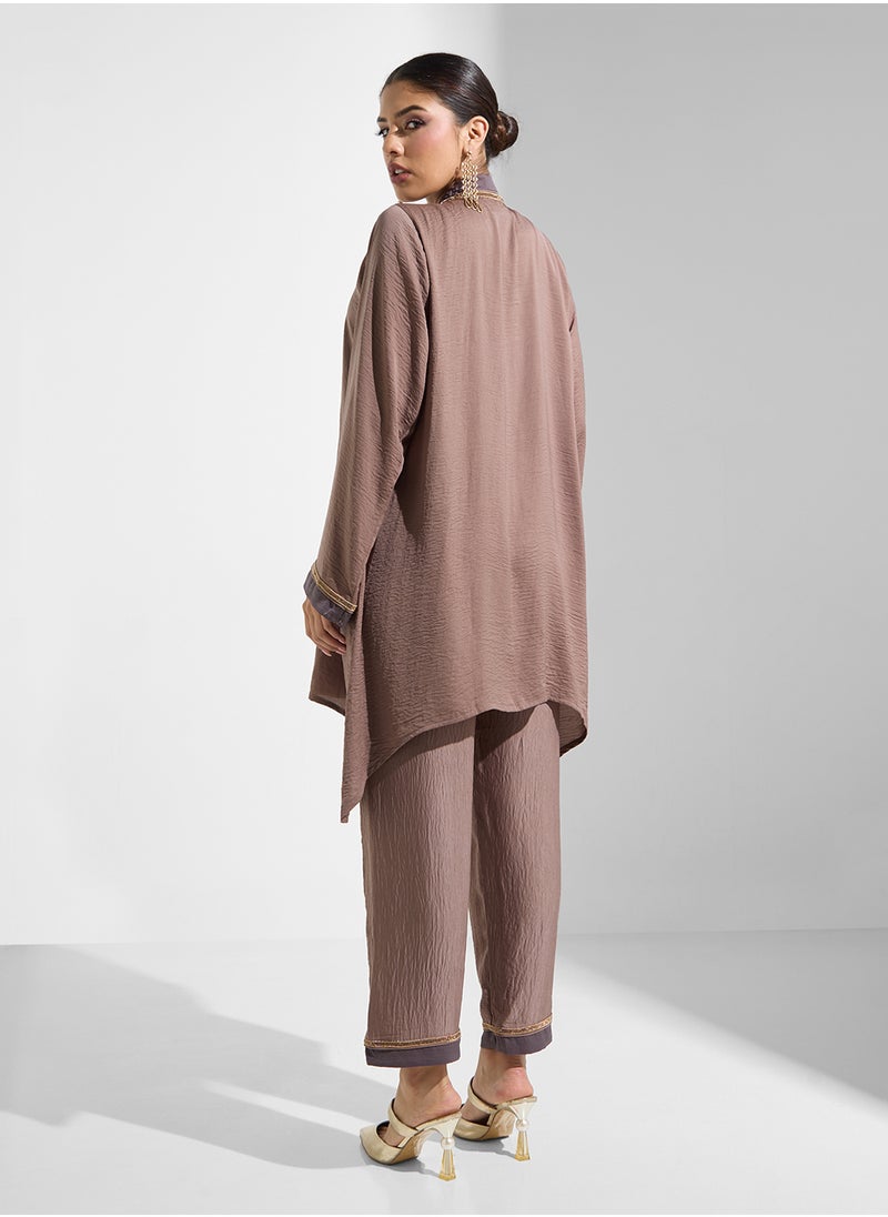 hayas closet V-Neck Blouse & Pants Set  - Image 2