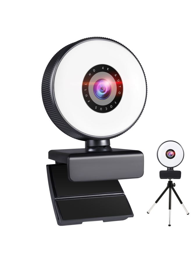 4K Private Model Beauty Auto Focus 1080p Computer Camera HD Touch USB Live Webcam2k Fill Light-Color:8808-round-1080p - Image 2