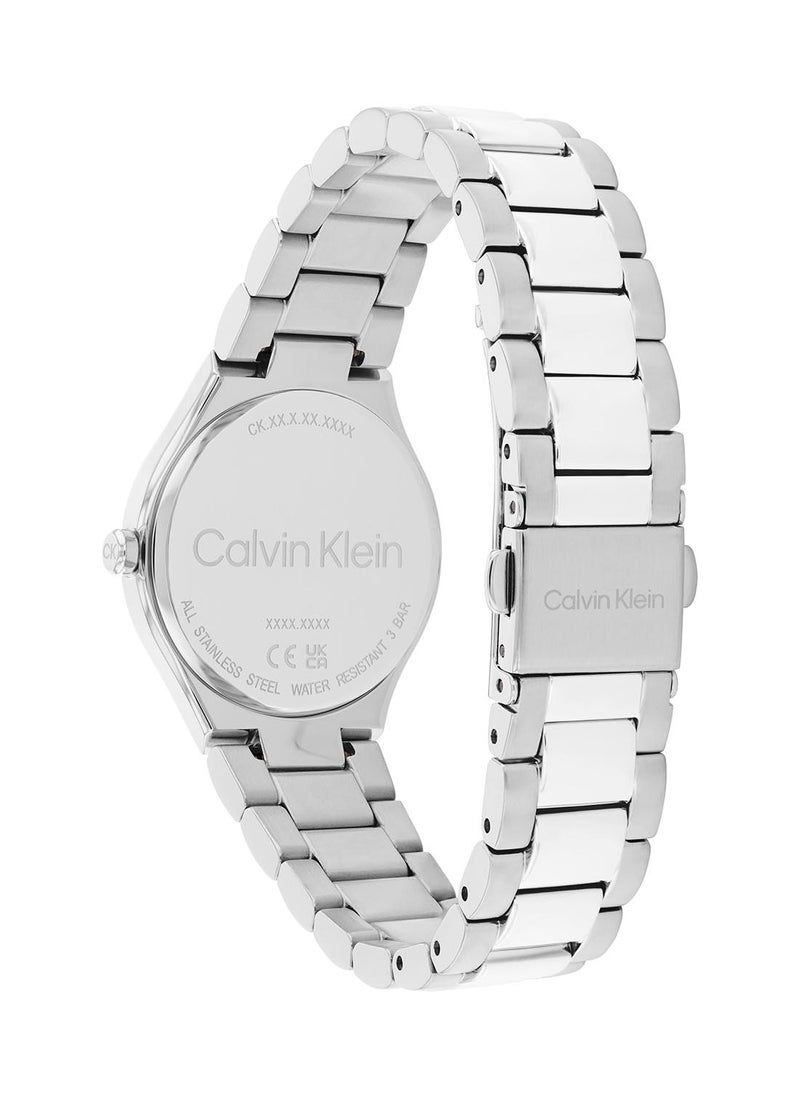 CALVIN KLEIN ساعة يد نسائية من الستانلس ستيل بعقارب دائرية الشكل 25200332 - 30 ملم  - Image 3
