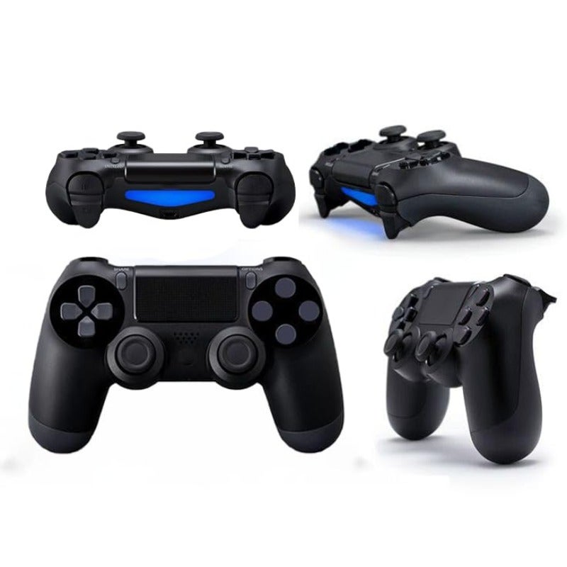 وحدة تحكم ألعاب لاسلكية متوافقة مع جهاز PS4 مع اهتزاز مزدوج ولوحة لمس ومجس الحركة باللون الأسود - Image 3