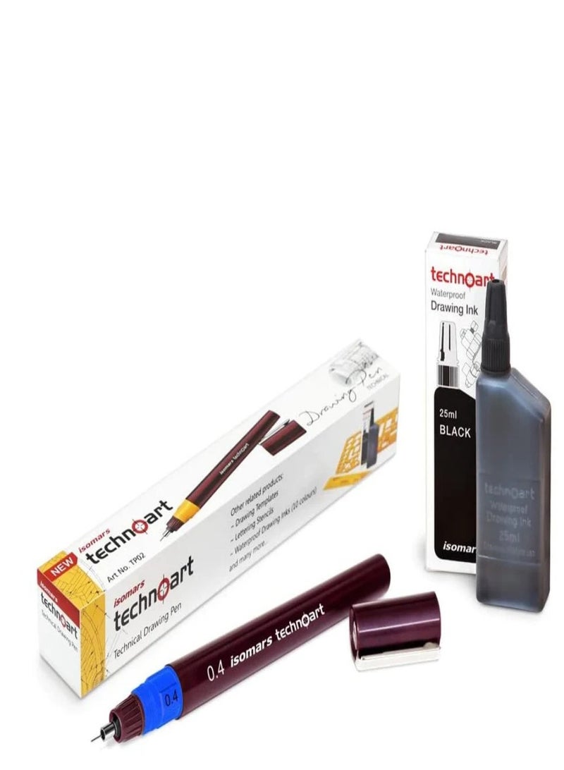 Technoart Technical Drawing Pen 0.4mm