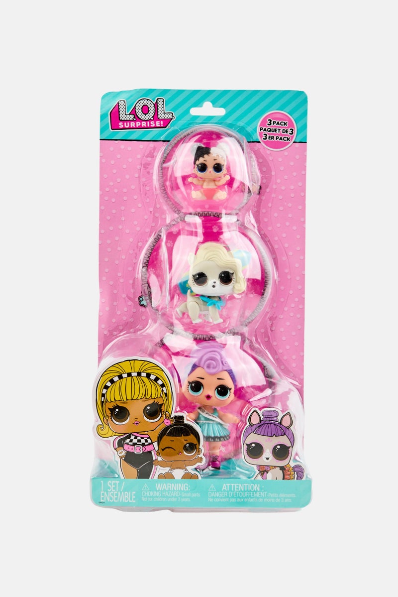 L.O.L. Surprise! 3 Pcs Sur-Fur Puppy And Lil Heartbreaker With Cute little Doll  - Image 1