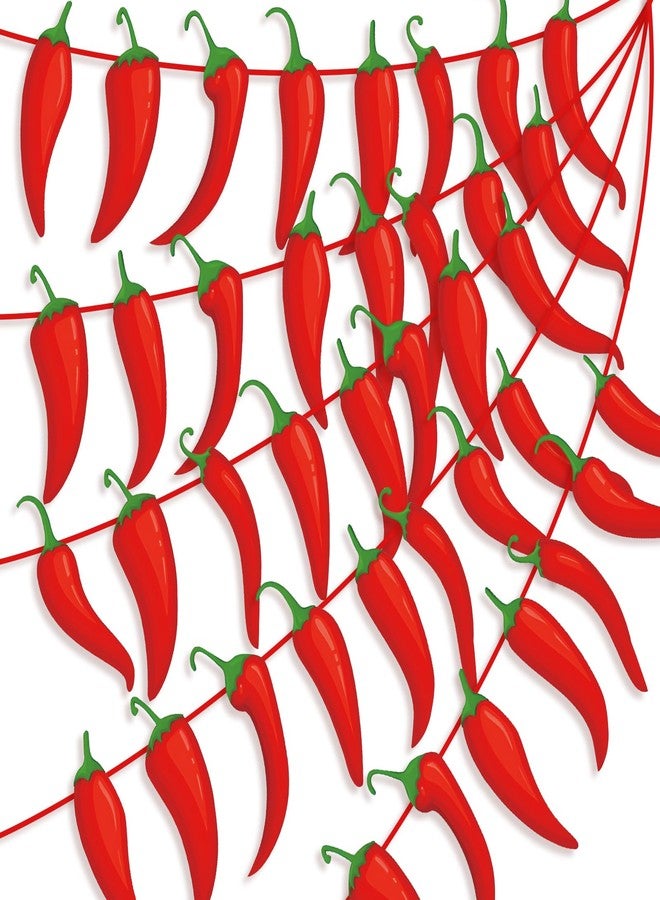 Weekgrat 5 Pcs Chili Pepper Banner 49 ft Chili Cook Off Pepper Garlands Birthday Decorations for Cinco De Mayo Mexican Fiesta Hanging Party Accessories - Image 1