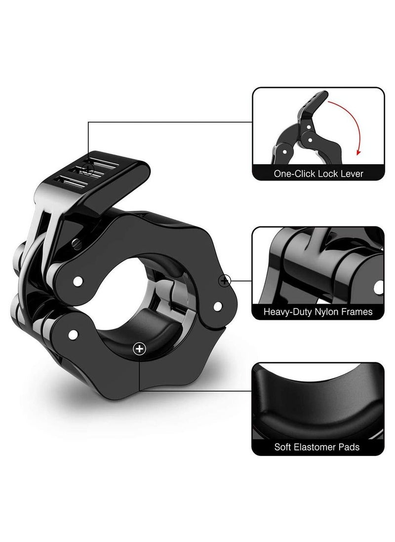 Y&D Barbell Clamps Collars, Quick Release Pair of Locking Professional Weight Locks Collar Clips Great for Workout, Weightlifting, Fitness, Strength Training  - Image 3