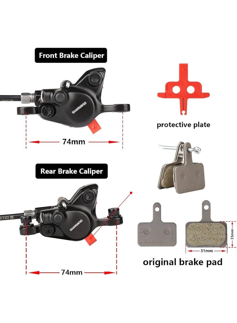 Shimano MT200 Hydraulic Disc Brake Set – Dual Piston MTB Brakes, Aluminum Alloy, Ready to Install - Image 2
