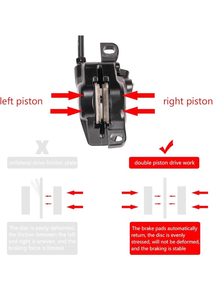 Shimano MT200 Hydraulic Disc Brake Set – Dual Piston MTB Brakes, Aluminum Alloy, Ready to Install - Image 5