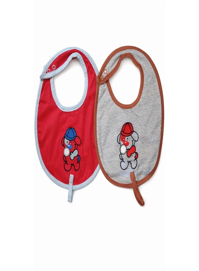 Adhigams Waterproof Feeding Bib, Soft Cotton Feel, Drool Protection, Food Catcher, Adjustable Reusable Accessory for Babies, Multicolor, Pack of 2, 0-12 Months - Image 2