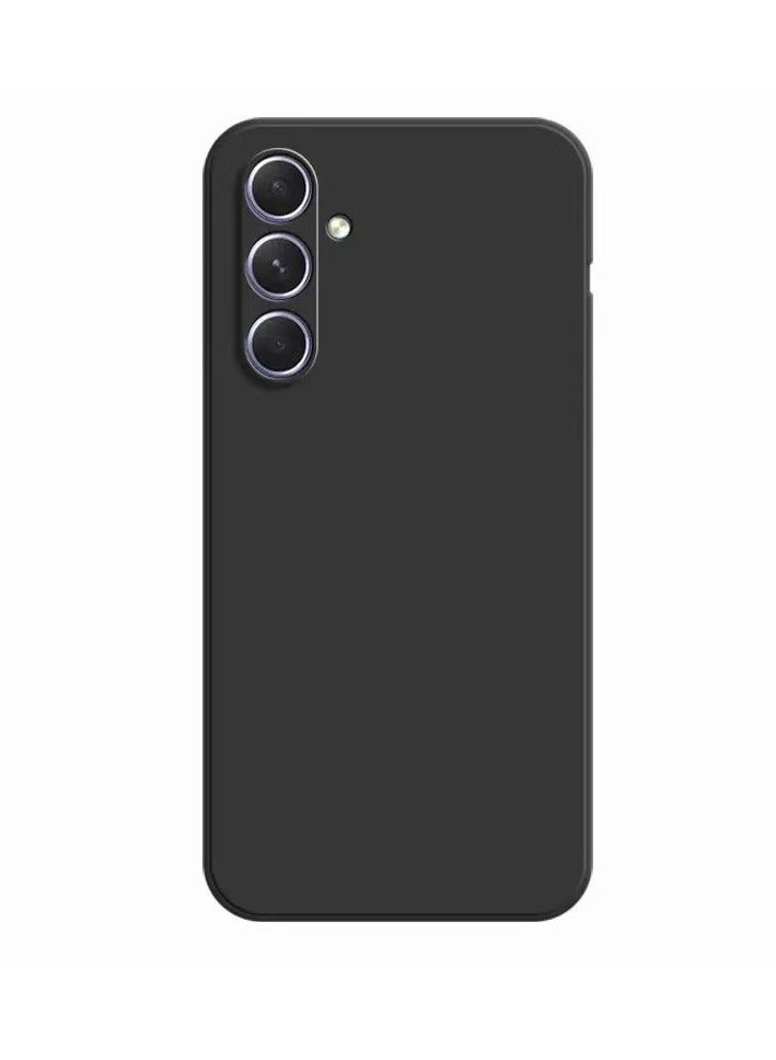 Frosted Soft Shell Mobile Phone Case for Samsung Galaxy A54 Protective Case Full Silicone Anti-scratch (Black) - Image 2