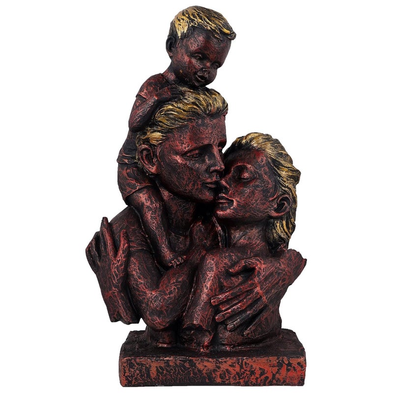 Zart Polyresin Loving Symbol Family Mother Father Child Showpiece for Home Shelves Decor Items for Family Home Decor showpiece Multicolor - Image 3