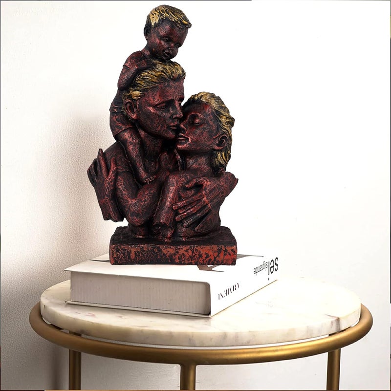 Zart Polyresin Loving Symbol Family Mother Father Child Showpiece for Home Shelves Decor Items for Family Home Decor showpiece Multicolor - Image 2