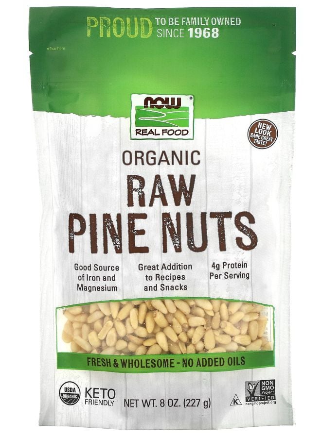 now Real Food Organic Raw Pine Nuts 8 oz (227 g)