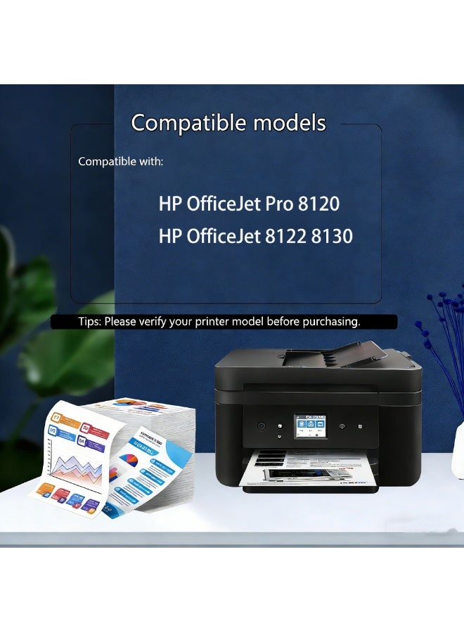 925e 925xl for Compatible Ink Cartridge Replacement for HP 925 925e, for HP Officejet Pro8120 Series 8130 Series OfficeJet Pro 8120e 8122e 8124e 8125e （4-Pack） - Image 4