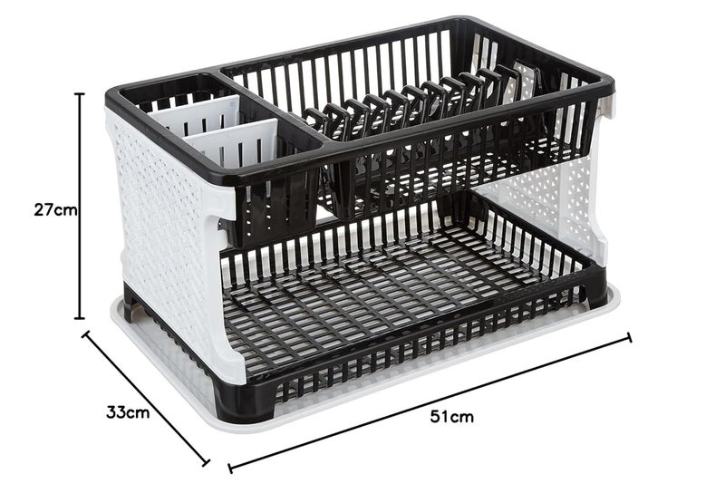 Darkpyro Plastic Dish Drainer Black Grey 51 cms 33 cms 27 cms - Image 5