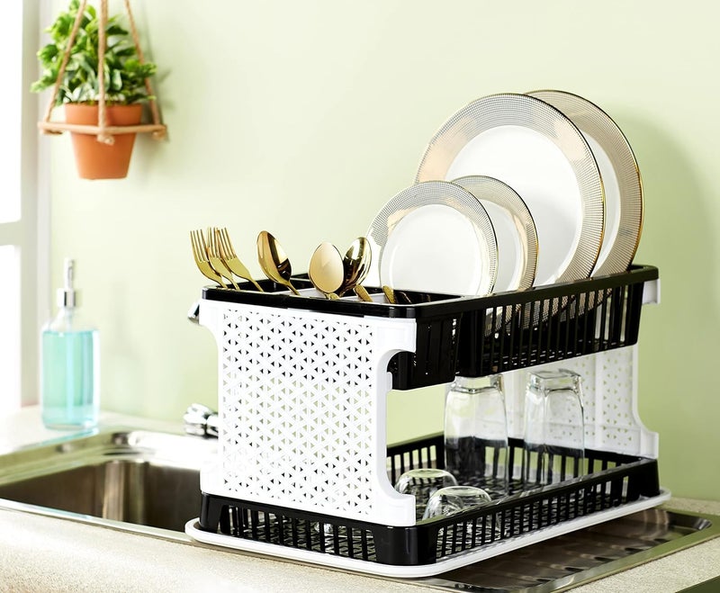 Darkpyro Plastic Dish Drainer Black Grey 51 cms 33 cms 27 cms - Image 3