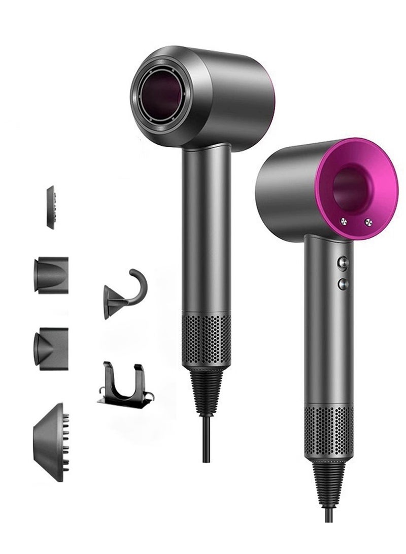 general Hair Dryer - Powerful 1600W Quick Dry Professional Ionic Low Noise Hair Dryer - With 5 Nozzles 1 Wall Mount Bracket - Suitable for Home Travel - Image 1