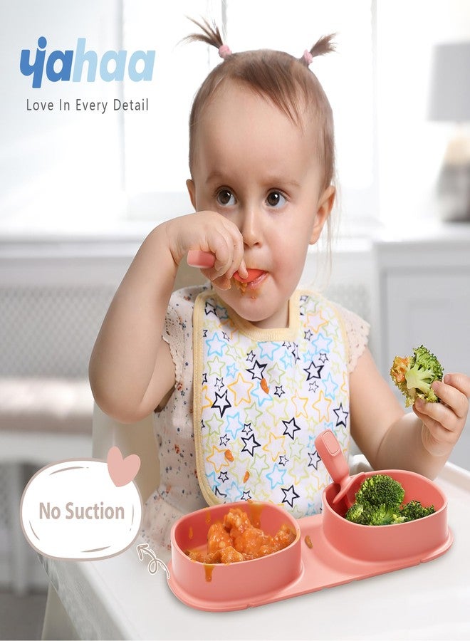 yahaa Silicone Foldable Novelty Dinner Plates, Baby Plates Travel Essential with Forks and Spoons, Microwave & Dishwasher Safe, Watermelon - Image 2