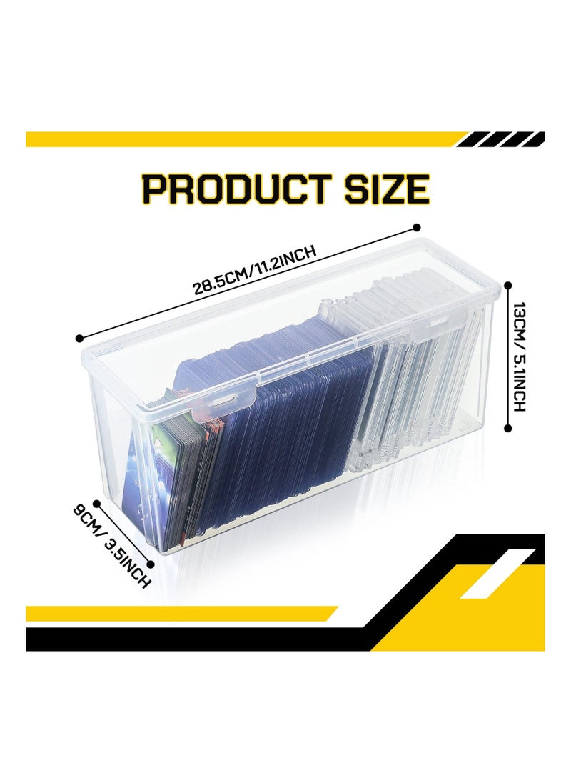 Trading Card Storage Box, Playing Card Case Holder Organizer for Pokemon, MTG, Yugioh, TCG Cards, Clear Plastic Card Case Holds Up to 1100pcs Standard Size Cards, Baseball Football Card Collector  - Image 5