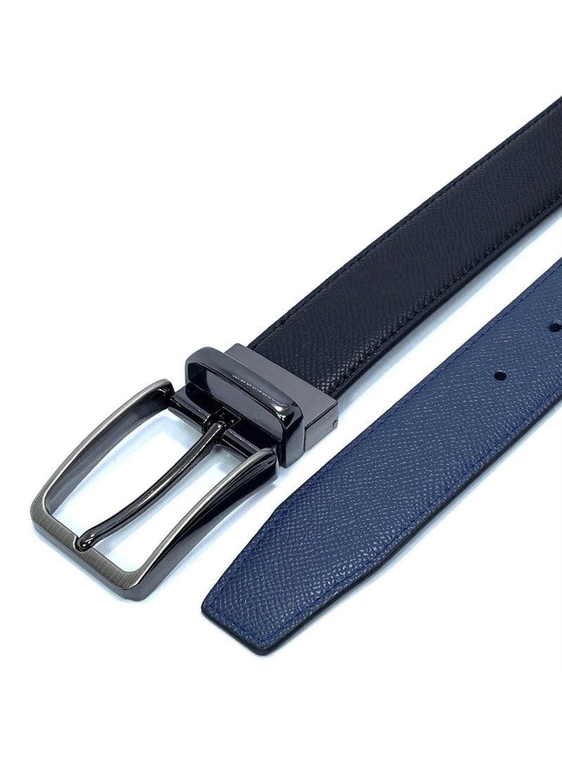 FOCUS Focus Faux Leather Reversible Belt for Men Stylish Formal Belt with Adjustable Buckle – Black & Brown Men's Belt for Formal Wear, Trouser Belt, Gifts for Men  - Image 2