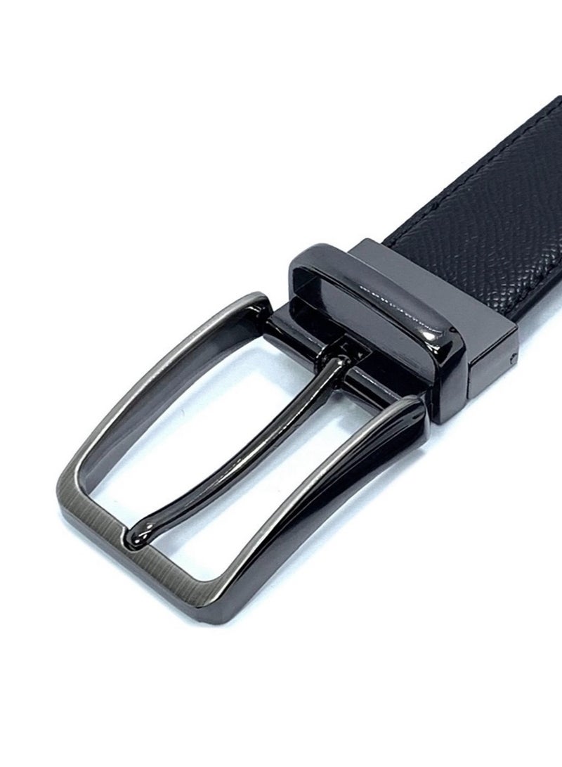 FOCUS Focus Faux Leather Reversible Belt for Men Stylish Formal Belt with Adjustable Buckle – Black & Brown Men's Belt for Formal Wear, Trouser Belt, Gifts for Men  - Image 3