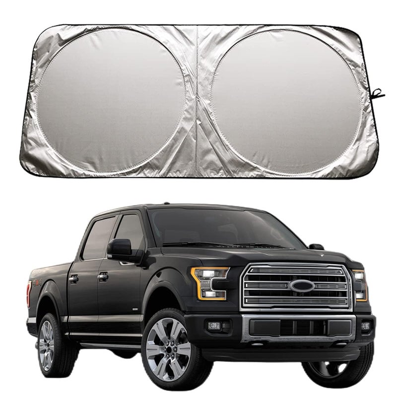 XHRING Windshield Sun Shade for Ford F150 F150 F250 F350 19962024 2025 2026 Raptor Expedition 19972025 Escape 20132019 Accessories Car Front Window Sunshade Sun Visor Shield for Transit 20122025