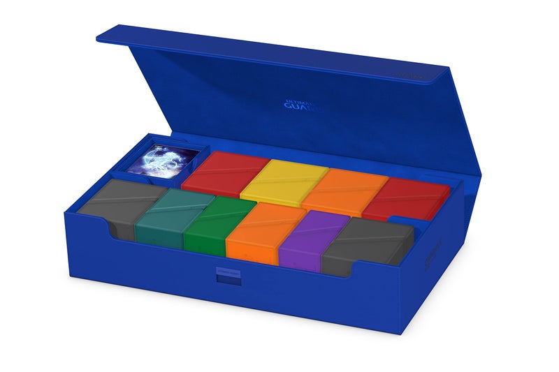 Ultimate Guard Omnihive 1000 Deck Case for 1000 DoubleSleeved TCG Cards  2 removable Trays Blue Magnetic Closure  Microfiber Inner Lining - Image 3