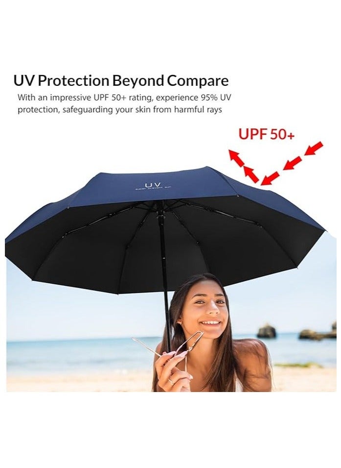 UV - UV Foldable Umbrella for Winter, Summer and Sun Protection with UPF 50+, Automatic Open/Close Function – For Rainy Day, Summer - Image 1