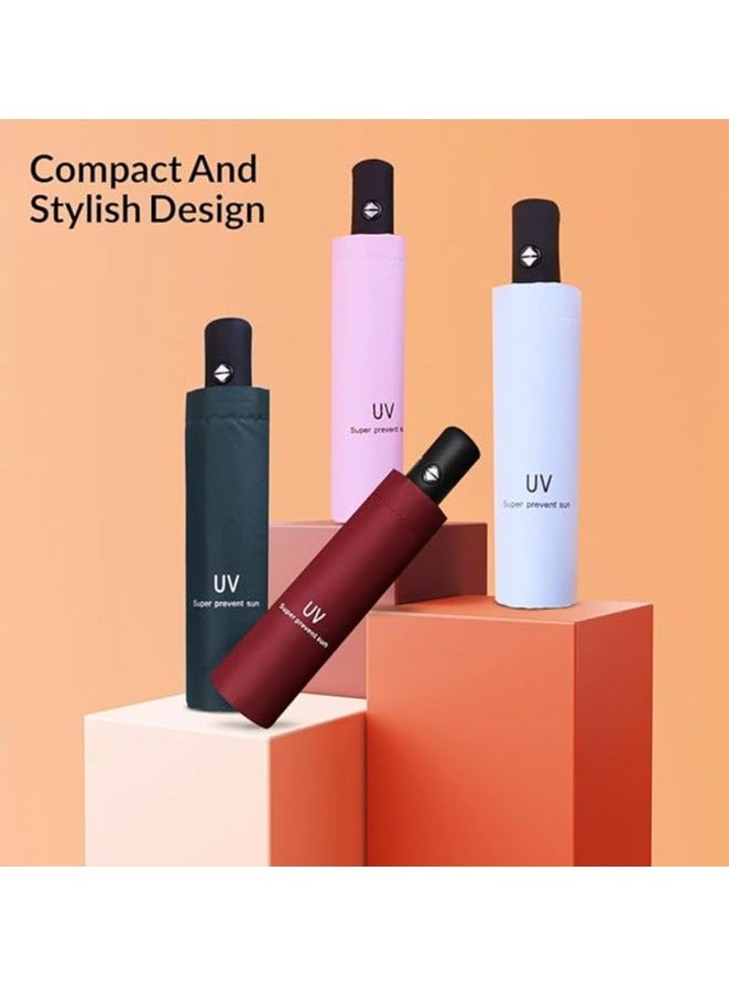 UV UV Foldable Umbrella for Winter, Summer and Sun Protection with UPF 50+, Automatic Open/Close Function – For Rainy Day, Summer  - Image 4