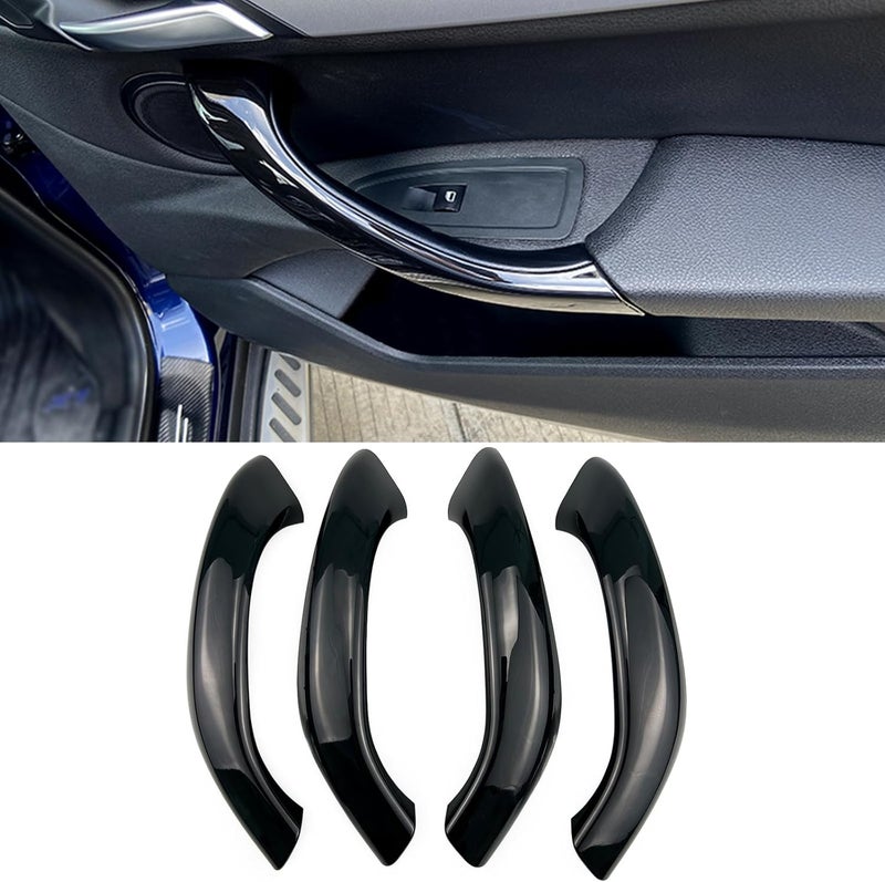 CHUANGHUI Car Door Handle for BMW X2 F39 X1 E84 F48 2010-2023 Interior Door Handles Replace Cover Car Door Handle Accessories (X1 X2 F39 F48 Piano Black) - Image 1