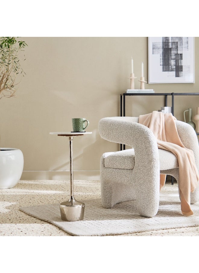 Home Box Alfred Genuine Marble Top Accent Table  - Image 5