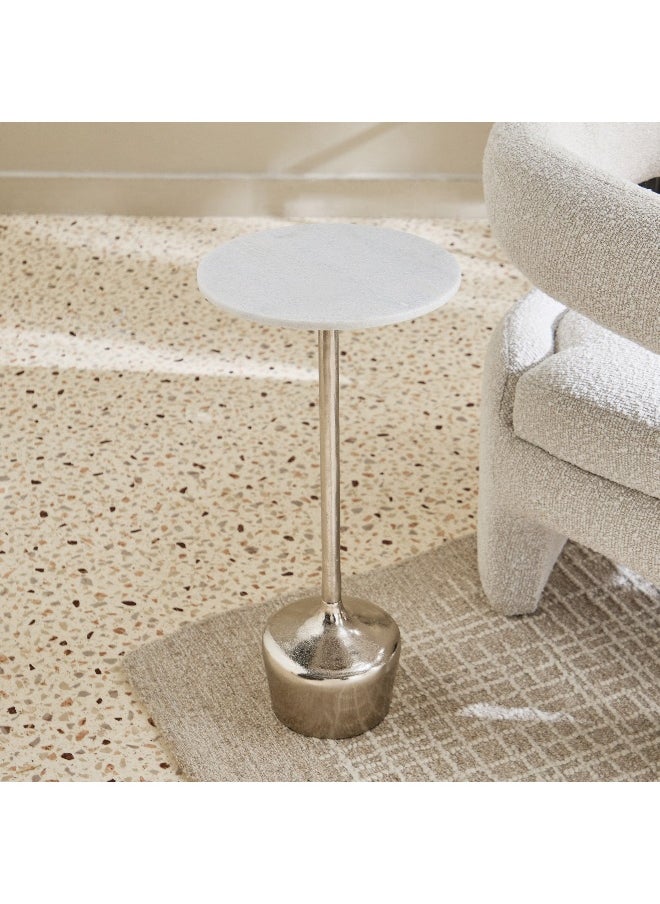 Home Box Alfred Genuine Marble Top Accent Table  - Image 2