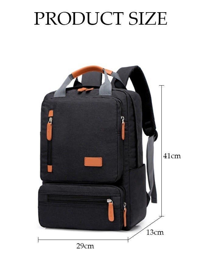 DUNISO Anti theft travel backpack, business laptop backpack, men's backpack, durable waterproof college student backpack (black) - Image 2