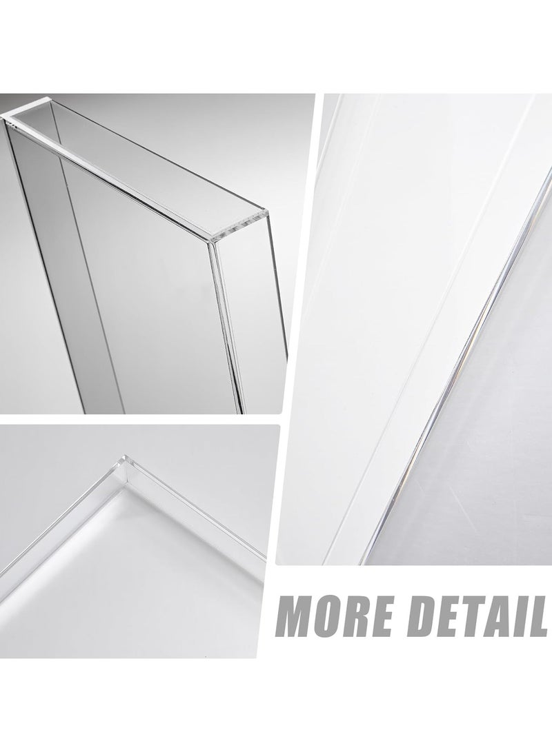 إي وورلد صينية بانيو شفافة أنيقة، منظم حمام بطول يناسب جميع أحواض الاستحمام، لتنظيم الصابون والمناشف والشموع والنباتات والمزيد. الأبعاد: 32.2 × 7.8 × 1.18 بوصة - Image 4