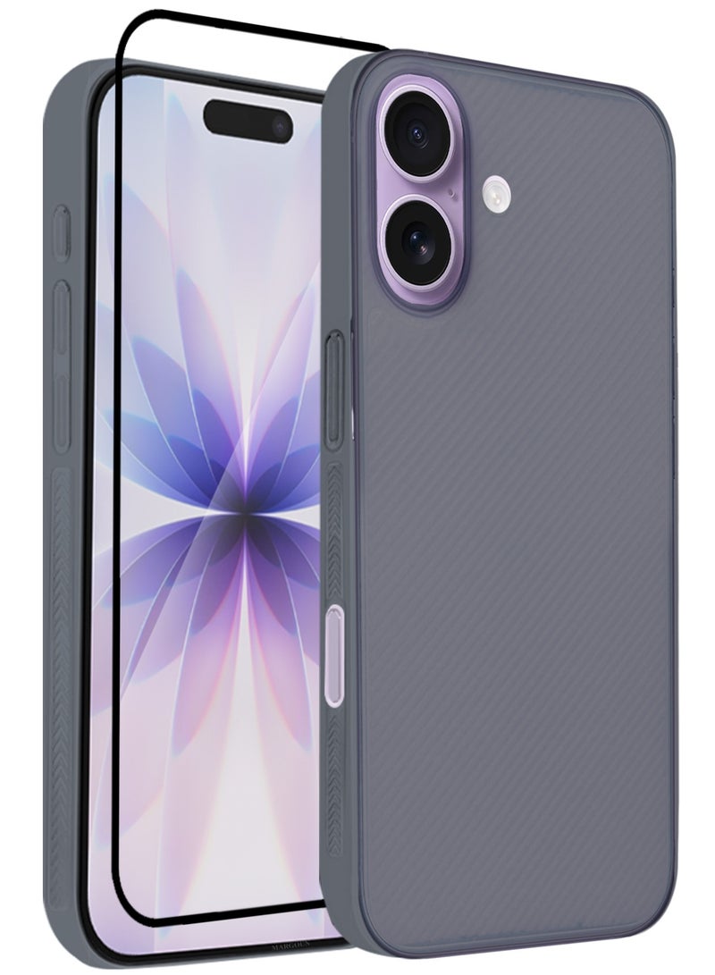 2 Packs Case Cover for iPhone 17 - Sturdy Durable Ultra-Thin Case - Air Skin Line Design Transparent Back Cover - Drop Protection Cover with 3D Screen Protector - MidnightBlue - Image 1