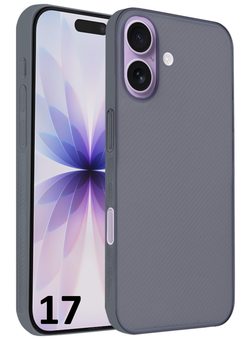 2 Packs Case Cover for iPhone 17 - Sturdy Durable Ultra-Thin Case - Air Skin Line Design Transparent Back Cover - Drop Protection Cover with 3D Screen Protector - MidnightBlue - Image 3